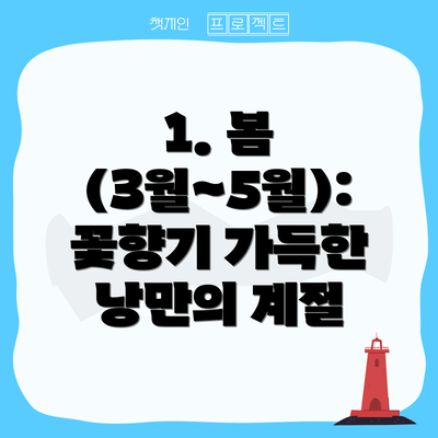 1. 봄 (3월~5월): 꽃향기 가득한 낭만의 계절