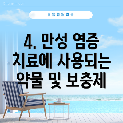 4. 만성 염증 치료에 사용되는 약물 및 보충제