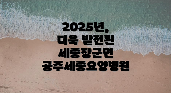 2025년, 더욱 발전된 세종장군면 공주세종요양병원