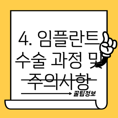 4. 임플란트 수술 과정 및 주의사항