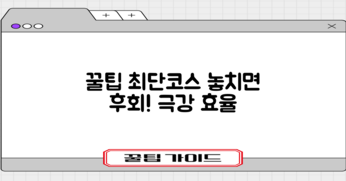 놓치면 후회할 최단코스 꿀팁!