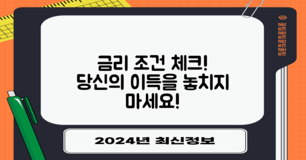 금리 조건을 체크하세요