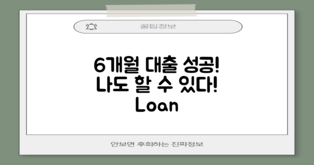 6개월 이내 대출 성공 사례