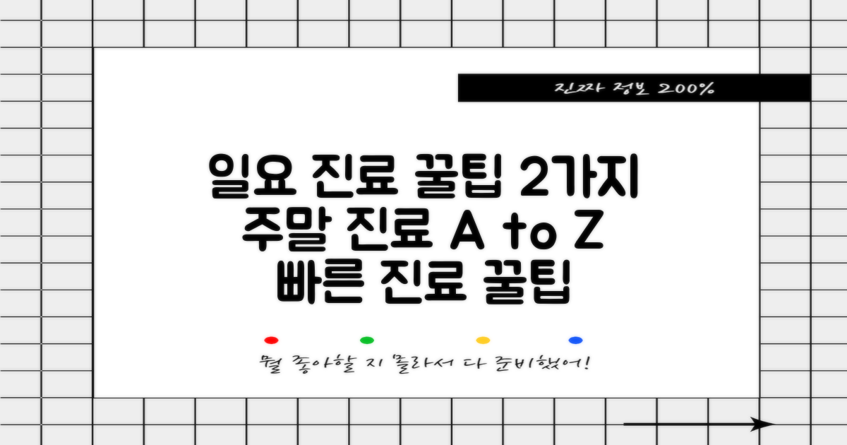 2가지 일요 진료 팁