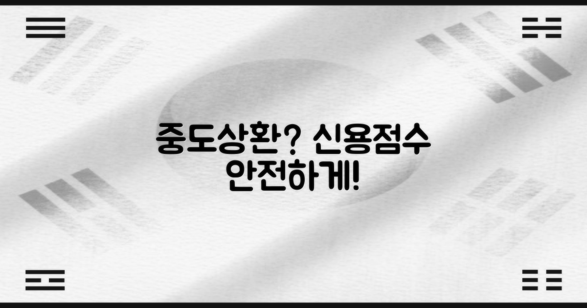 중도상환 시 신용 영향 최소화 방법은?