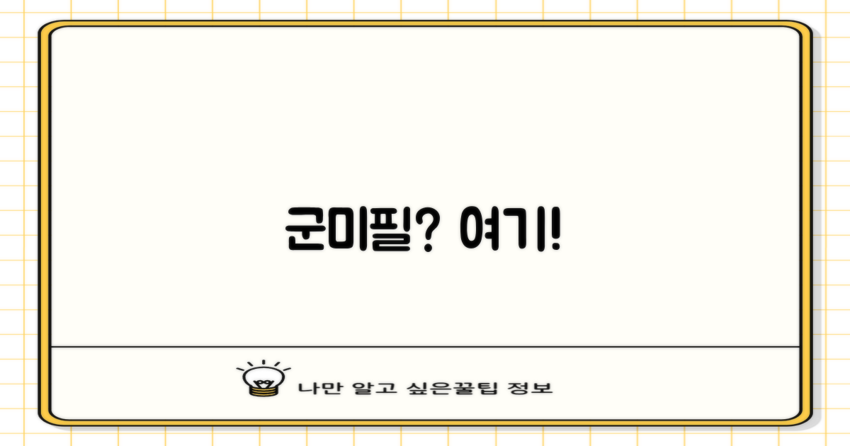 군미필, 어디서 가능할까?