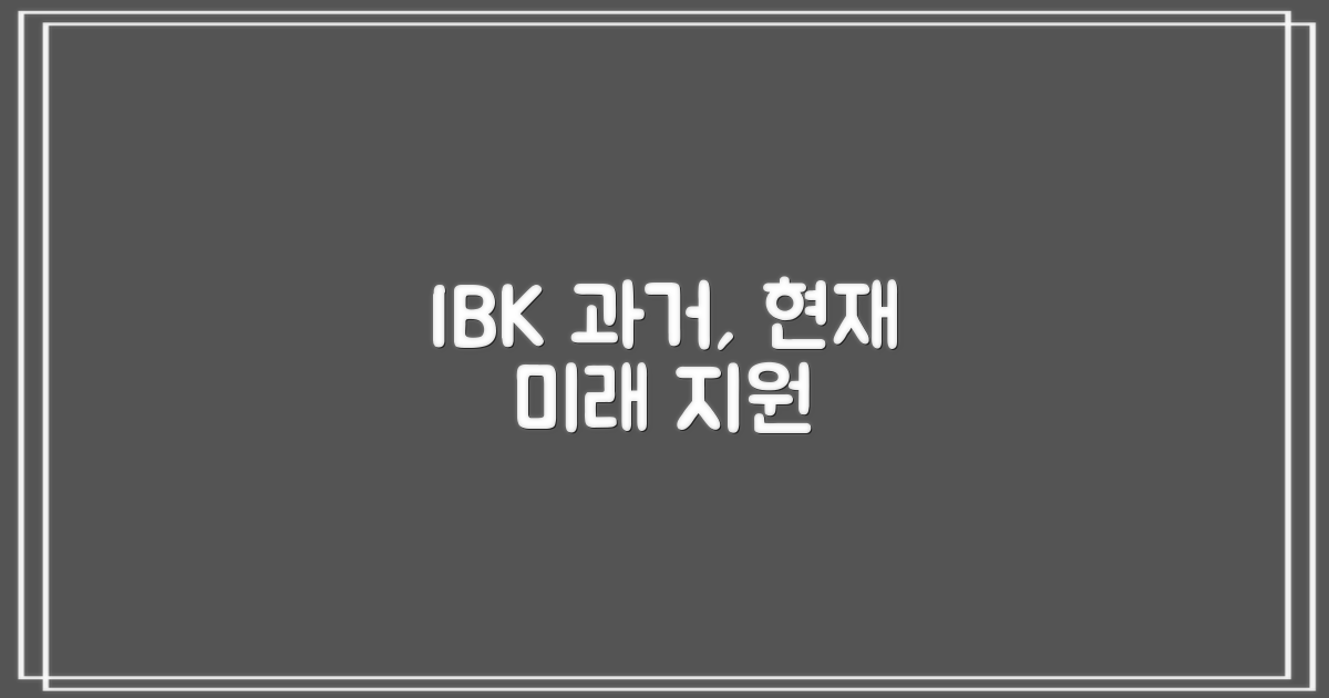IBK: 과거와 현재 지원
