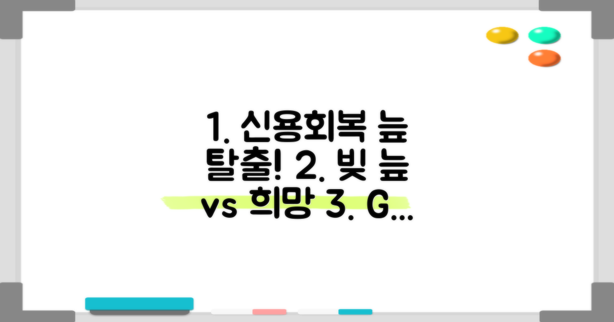 신용회복: 늪 vs 탈출구